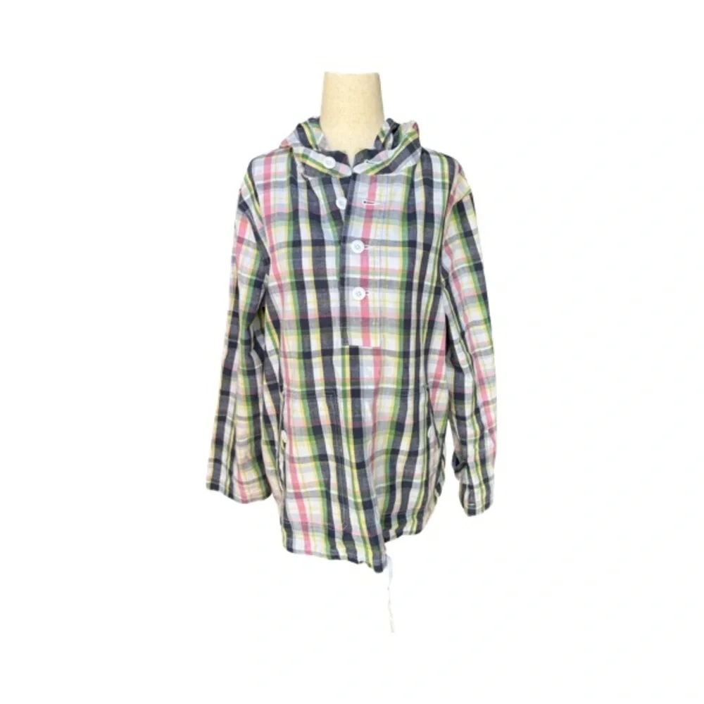 Merona Womens Cotton Plaid Pullover Jacket Size Large - Picture 1 of 7